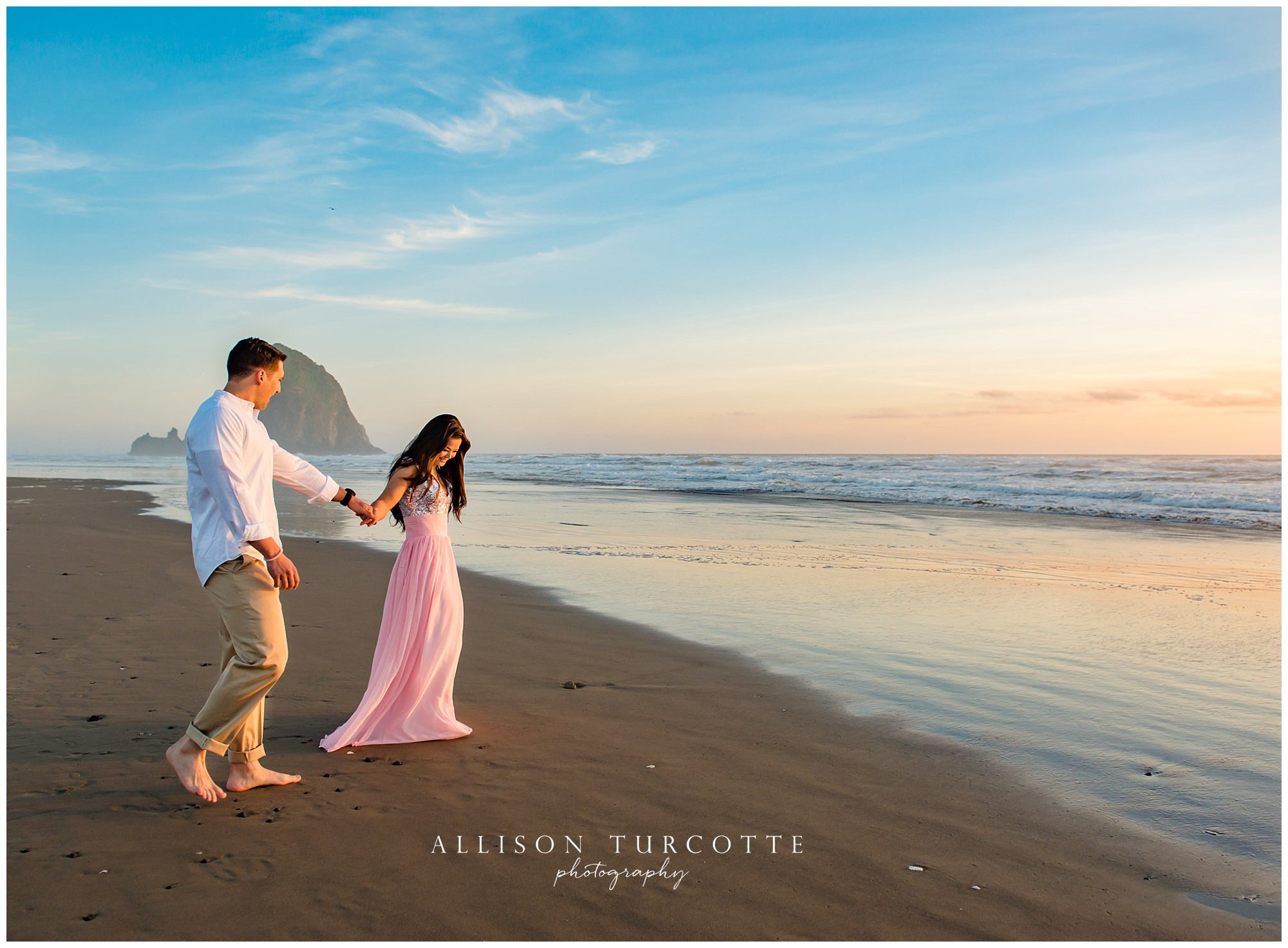 Engagement Session -- Haystack Rock, Cannon Beach, OR