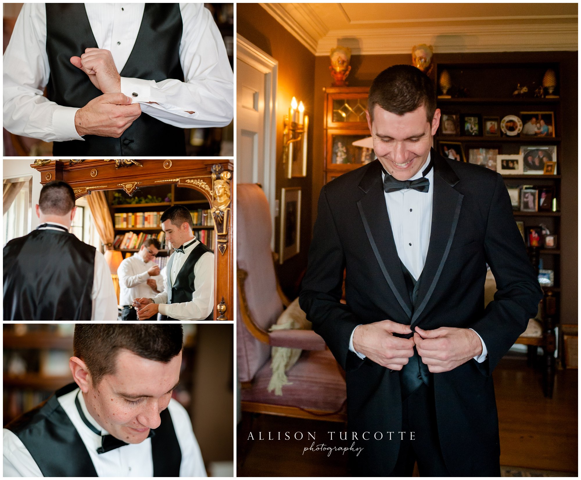 Thornewood Castle, Lakewood, WA, Lakewood Photographer -- Groom getting ready