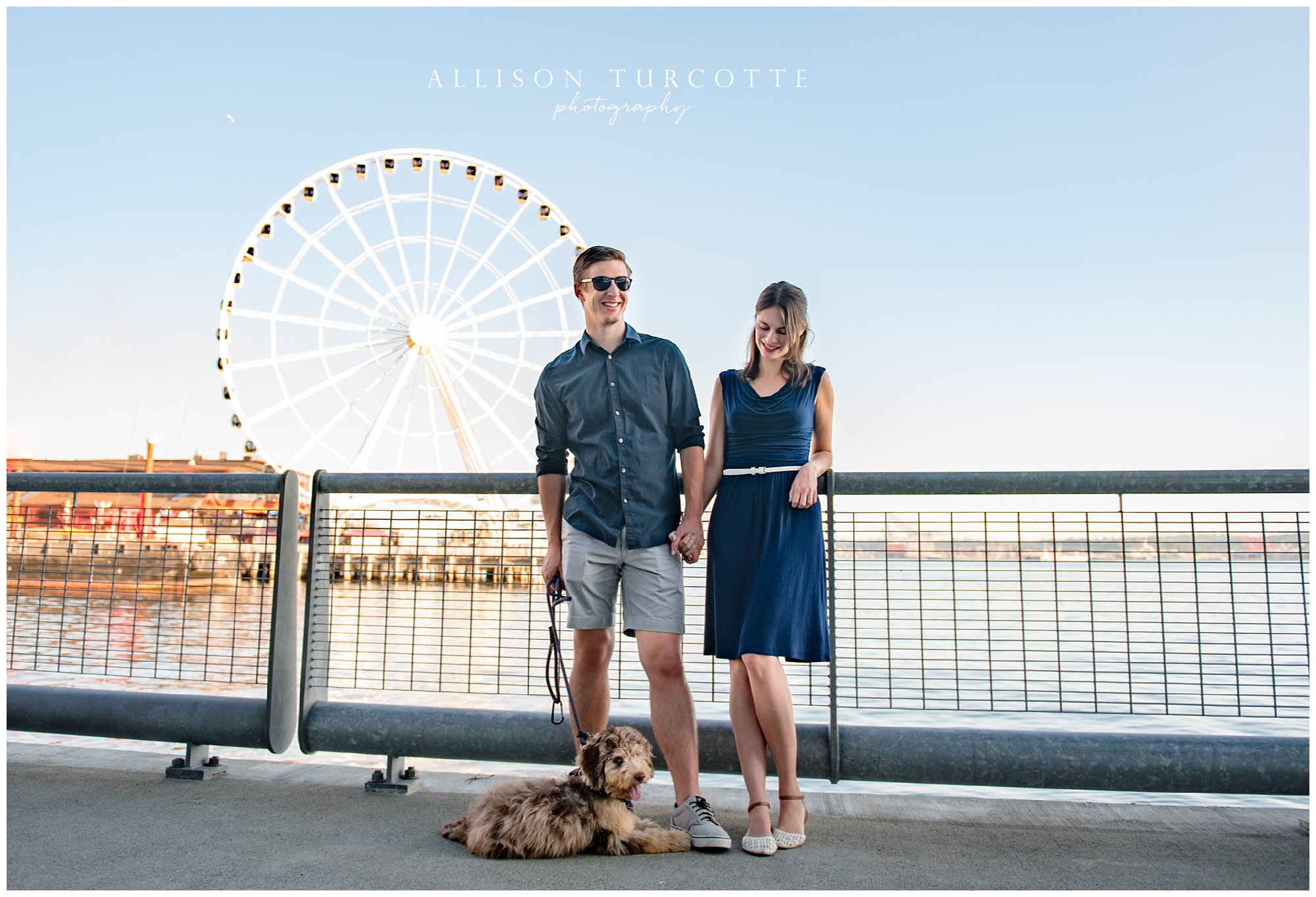 Seattle Couples Photography -- Seattle Photographer -- Seattle Great Wheel -- Engagement