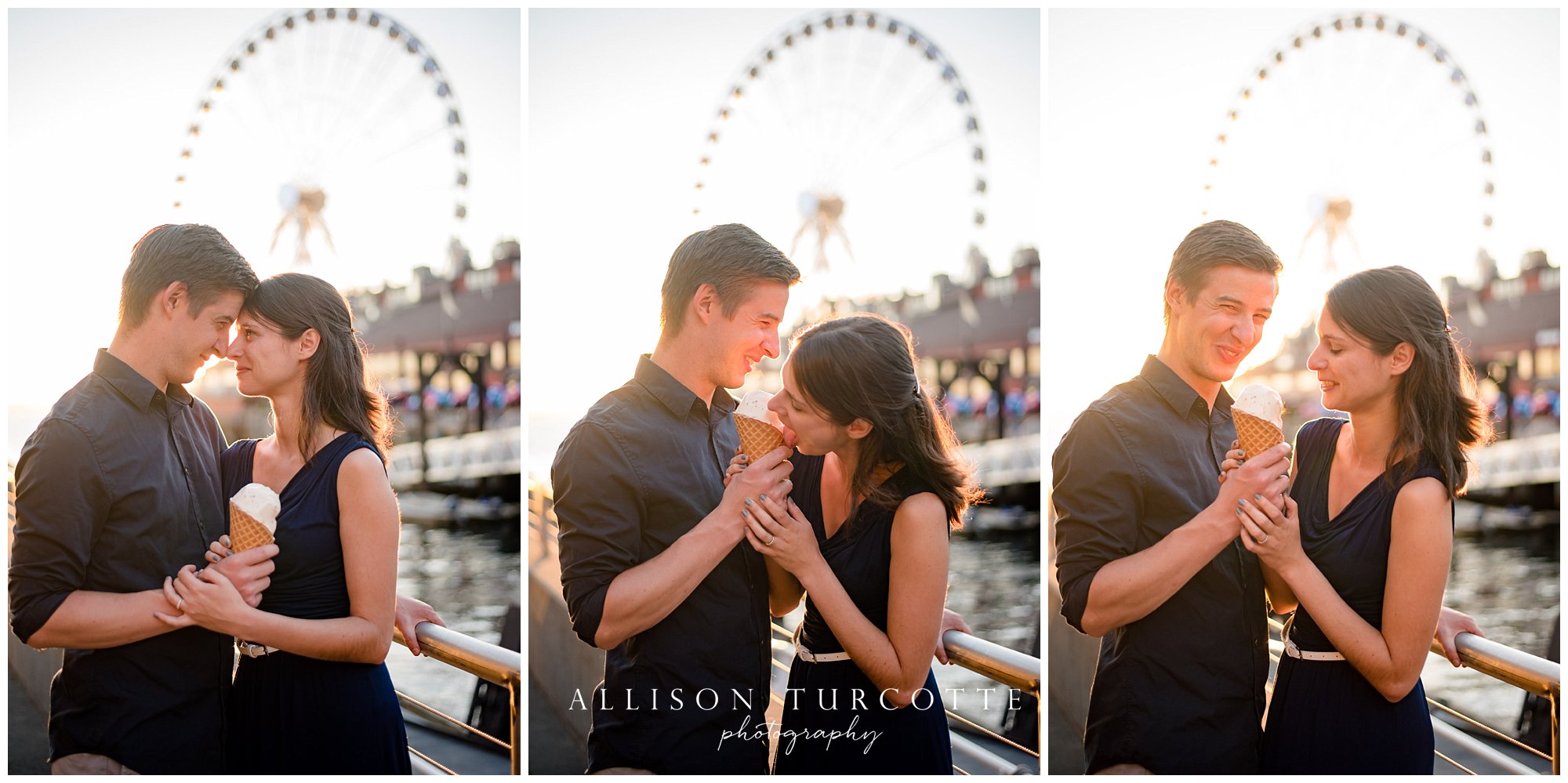 Seattle Couples Photography -- Seattle Photographer -- Seattle Great Wheel
